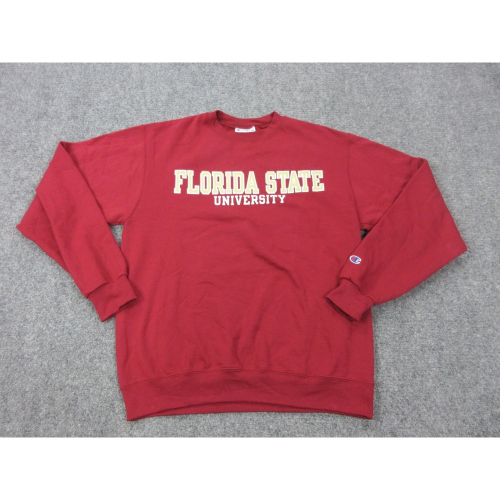 Florida State Seminoles Sweatshirt Mens Medium Red NCAA Football Champion